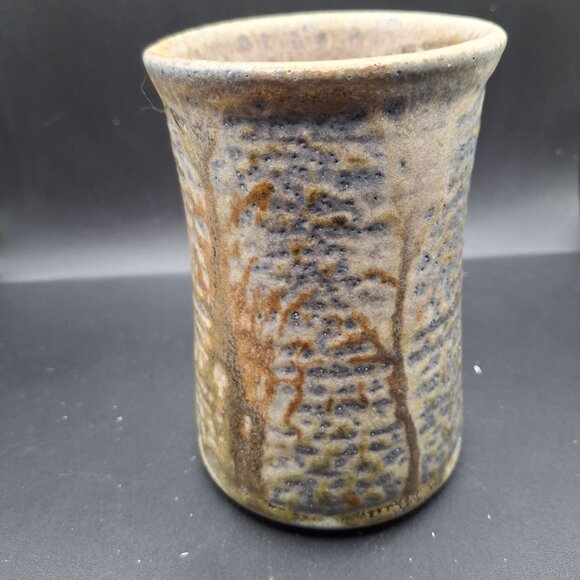 Handcrafted Rustic Ceramic Mug With Earthy Tones Textured Finish Artisan Pottery - Picture 2 of 6
